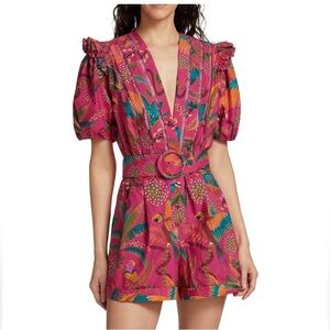 Pink Macaw Party Organic Cotton
Romper - FARM Rio. Size M
